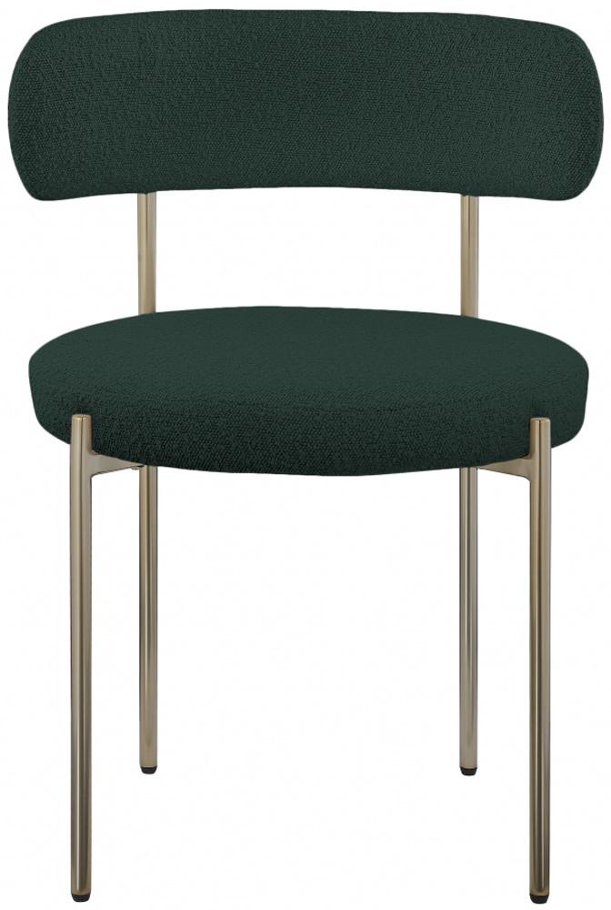 Meridian Furniture - Beacon Green Boucle Fabric Dining Chair (Set of 2) - 887Green-C veiw 3