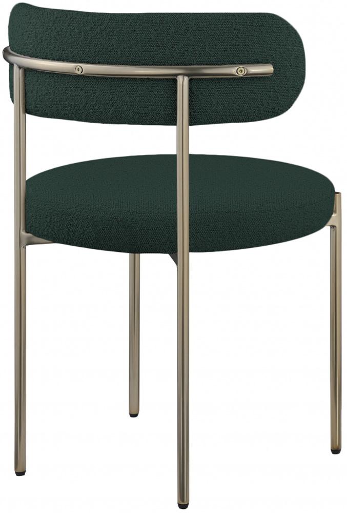 Meridian Furniture - Beacon Green Boucle Fabric Dining Chair (Set of 2) - 887Green-C veiw 5