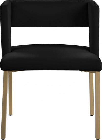 Meridian Furniture - Caleb Black Velvet Dining Chair (Set of 2) - 967Black-C veiw 4