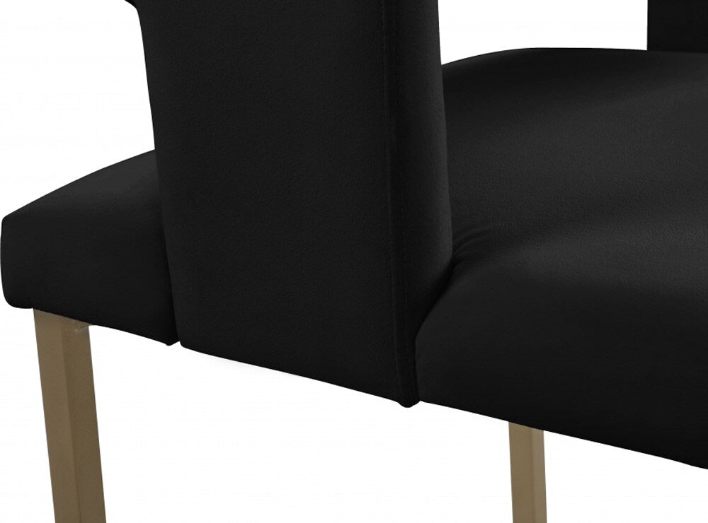 Meridian Furniture - Caleb Black Velvet Dining Chair (Set of 2) - 967Black-C veiw 5