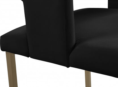 Meridian Furniture - Caleb Black Velvet Dining Chair (Set of 2) - 967Black-C veiw 5