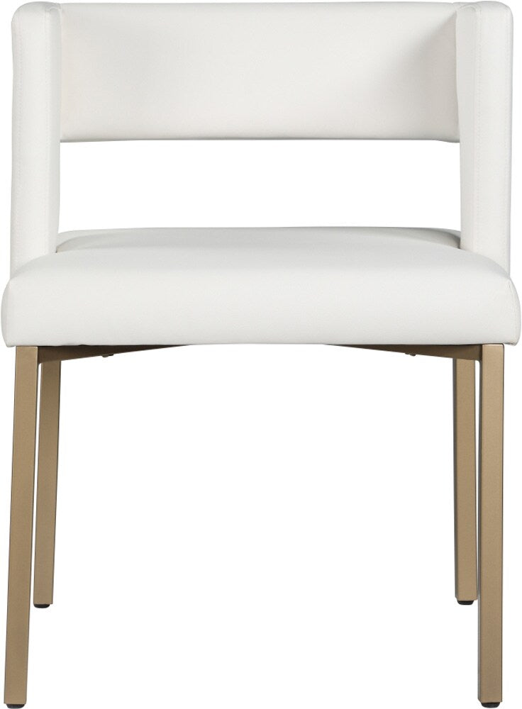 Meridian Furniture - Caleb White Vegan Leather Dining Chair (Set of 2) - 967White-C veiw 4