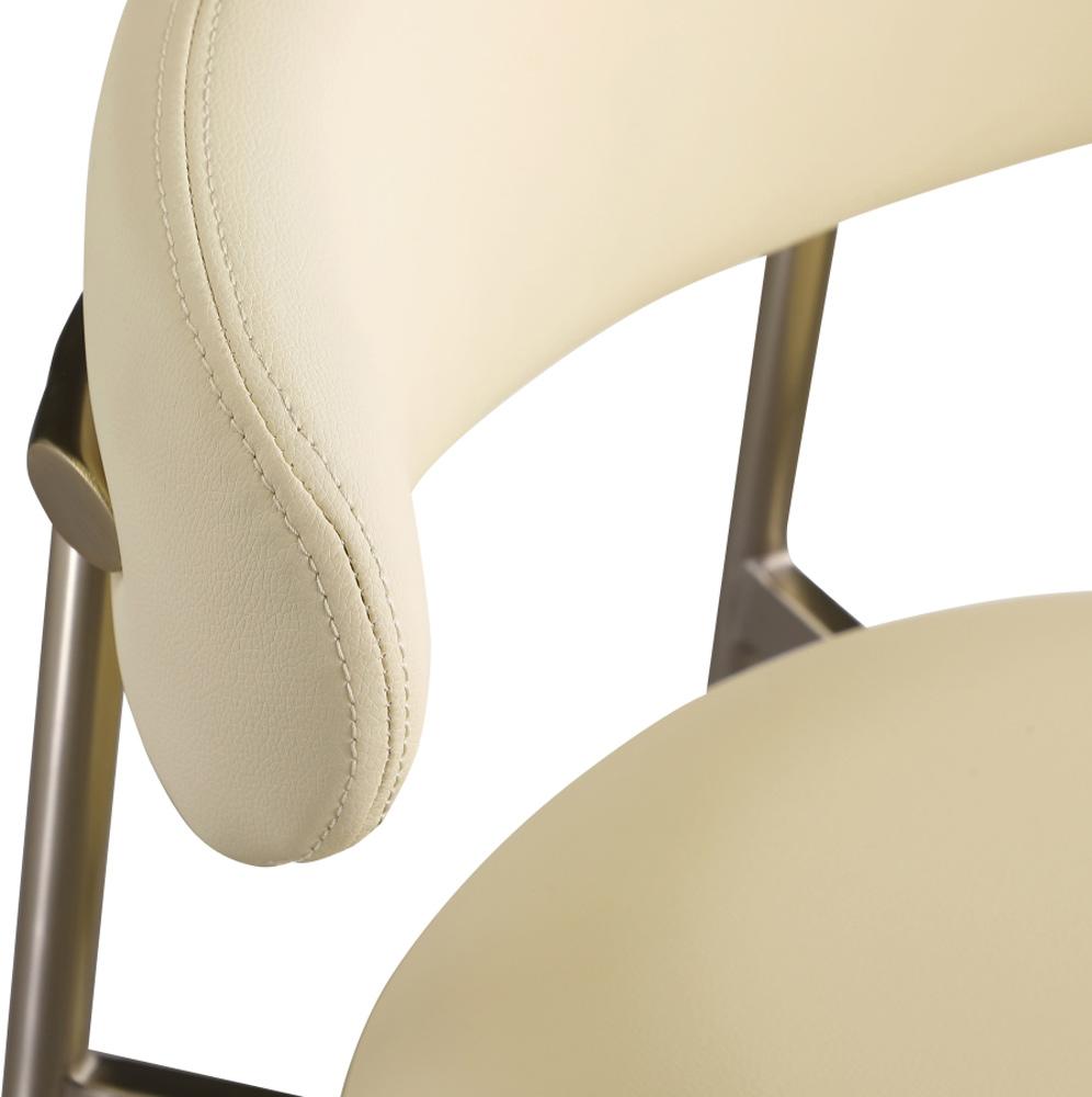 Meridian Furniture - Lupita Cream Vegan Leather Counter Stool (Set of 2) - 995Cream-C veiw 6