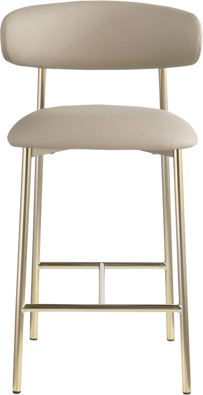 Meridian Furniture - Lupita Taupe Vegan Leather Counter Stool (Set of 2) - 995Taupe-C veiw 2
