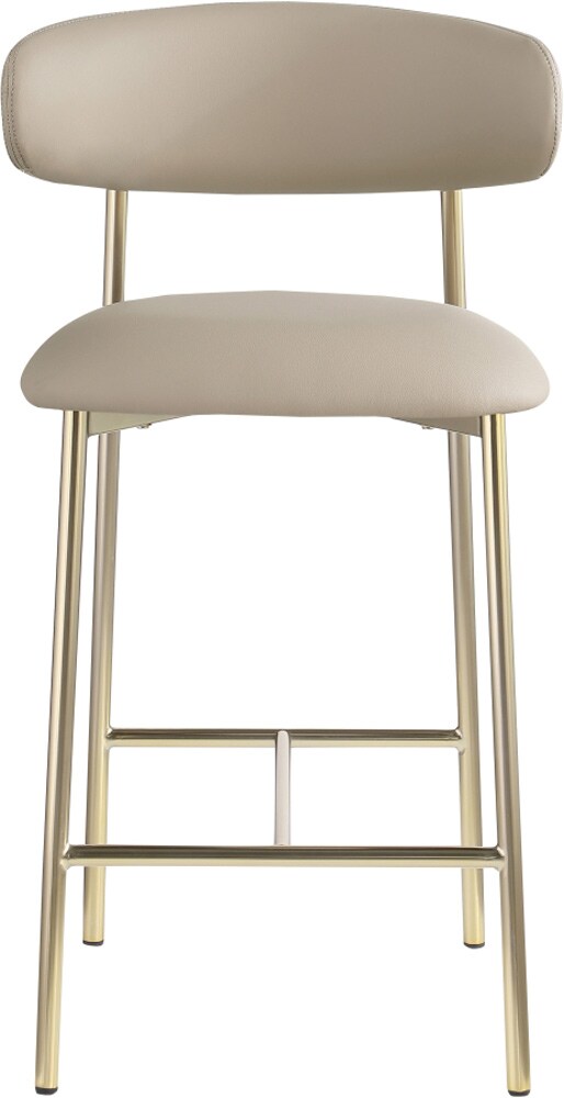 Meridian Furniture - Lupita Taupe Vegan Leather Counter Stool (Set of 2) - 995Taupe-C veiw 2