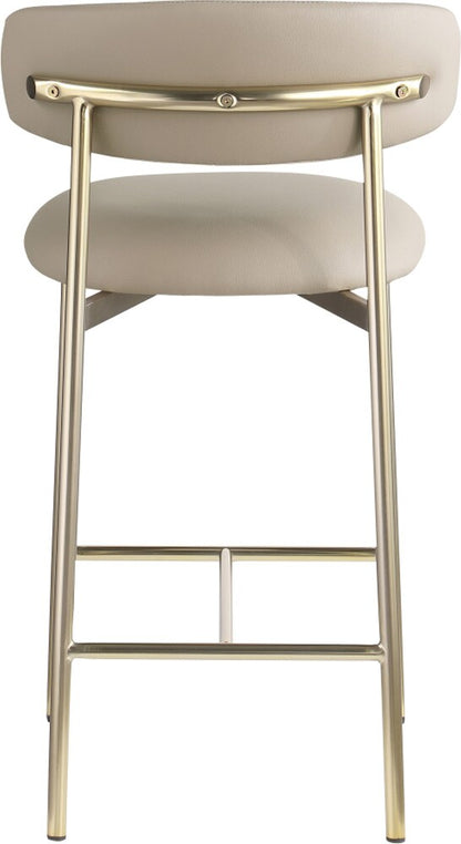 Meridian Furniture - Lupita Taupe Vegan Leather Counter Stool (Set of 2) - 995Taupe-C veiw 4