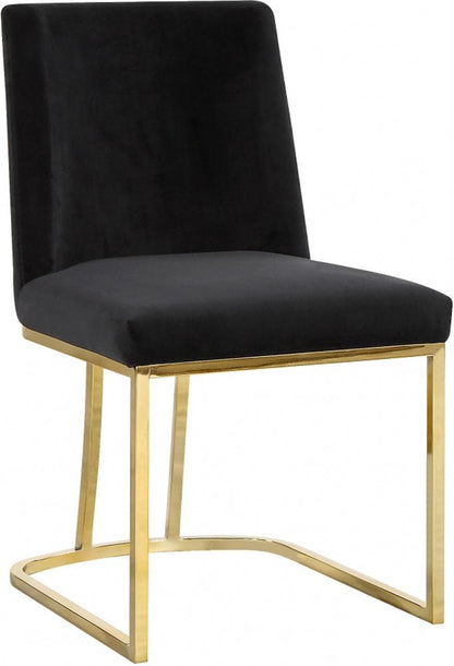 Meridian Furniture - Heidi Black Velvet Dining Chair (Set of 2) - 776Black-C veiw 1
