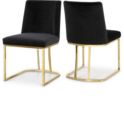 Meridian Furniture - Heidi Black Velvet Dining Chair (Set of 2) - 776Black-C veiw 4