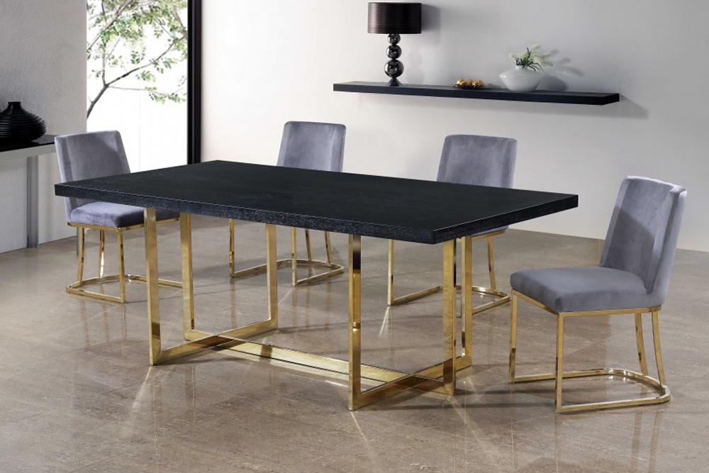 Meridian Furniture - Heidi Grey Velvet Dining Chair (Set of 2) - 776Grey-C veiw 5
