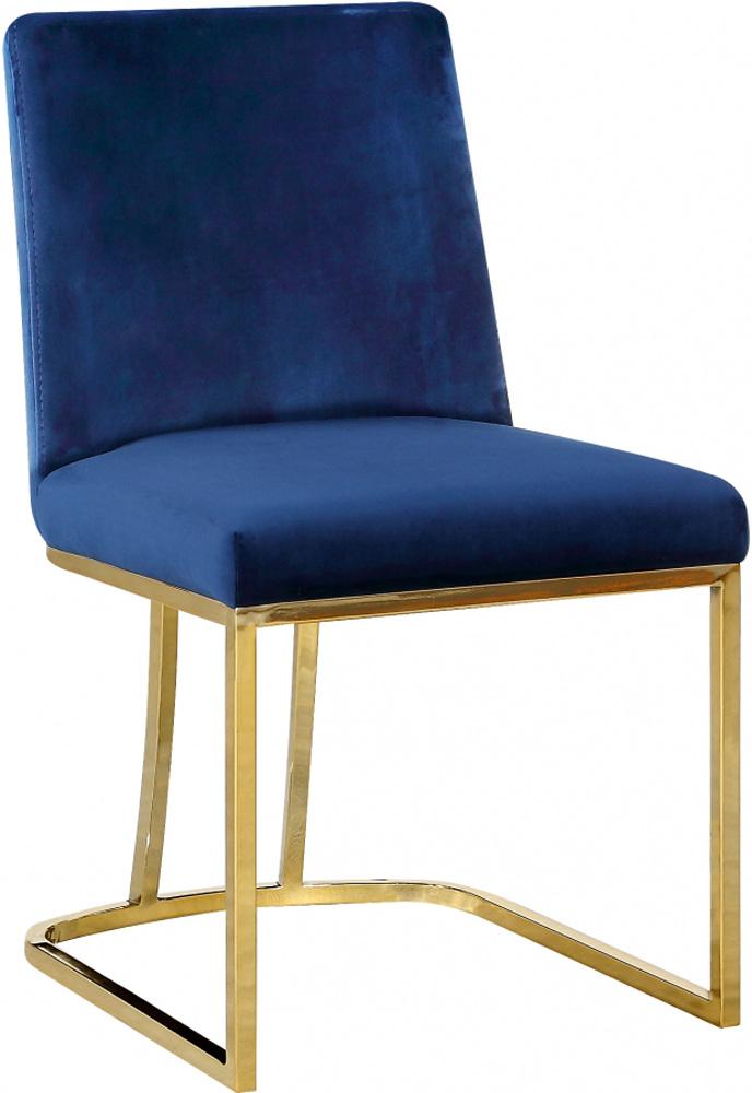 Meridian Furniture - Heidi Navy Velvet Dining Chair (Set of 2) - 776Navy-C veiw 1