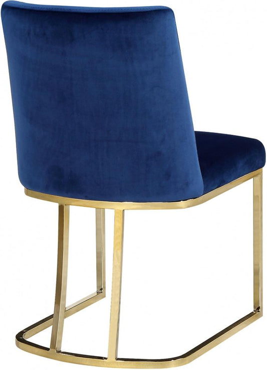 Meridian Furniture - Heidi Navy Velvet Dining Chair (Set of 2) - 776Navy-C veiw 2