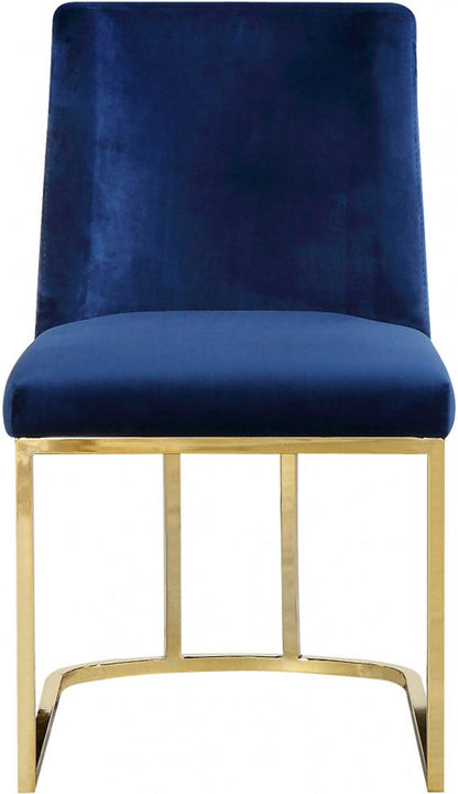 Meridian Furniture - Heidi Navy Velvet Dining Chair (Set of 2) - 776Navy-C veiw 3