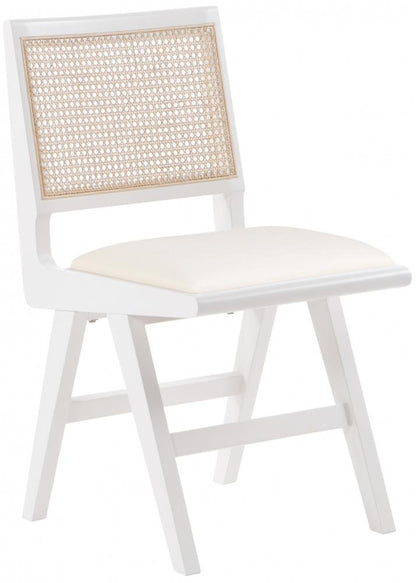 Meridian Furniture - Abby Cream Vegan Leather Dining Side Chair (Set of 2) - 897White-SC veiw 1