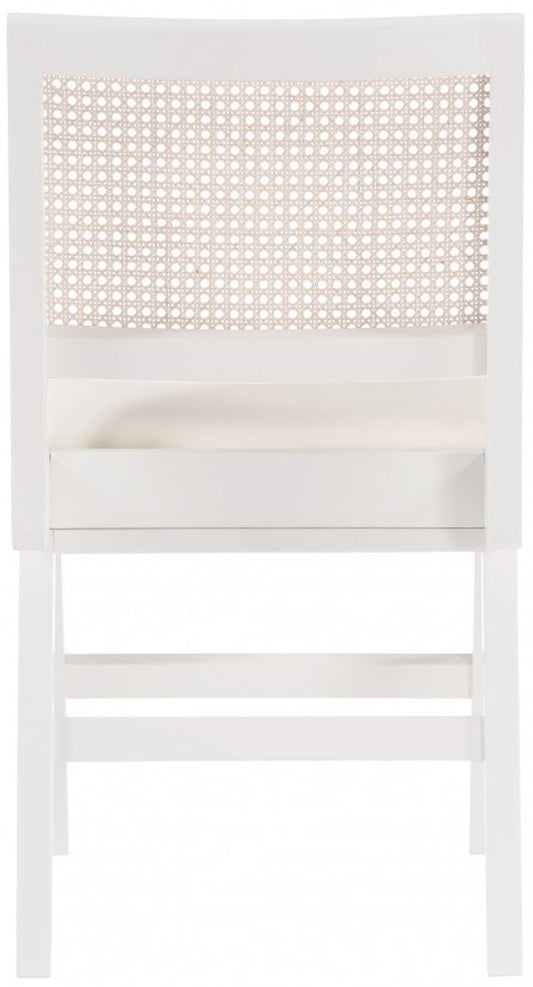 Meridian Furniture - Abby Cream Vegan Leather Dining Side Chair (Set of 2) - 897White-SC veiw 2