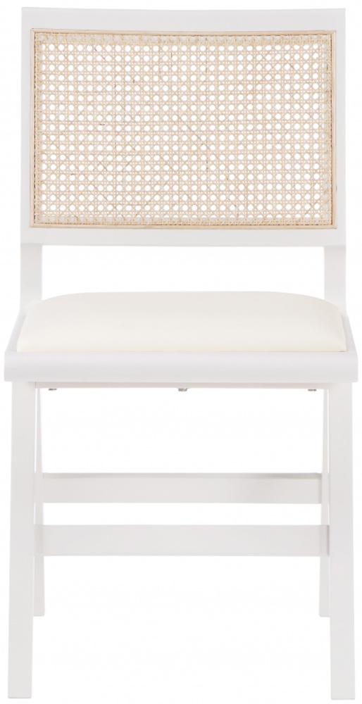 Meridian Furniture - Abby Cream Vegan Leather Dining Side Chair (Set of 2) - 897White-SC veiw 3