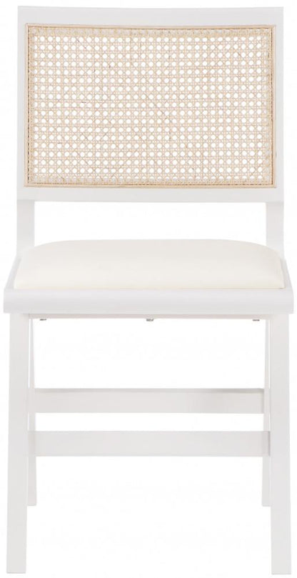 Meridian Furniture - Abby Cream Vegan Leather Dining Side Chair (Set of 2) - 897White-SC veiw 3