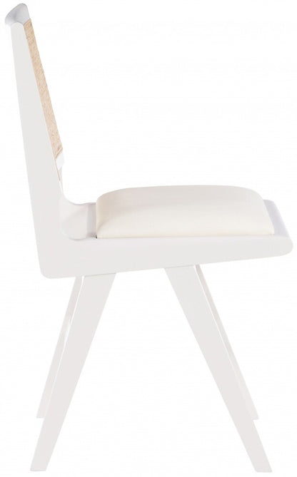 Meridian Furniture - Abby Cream Vegan Leather Dining Side Chair (Set of 2) - 897White-SC veiw 4
