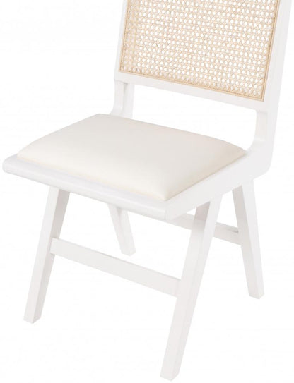 Meridian Furniture - Abby Cream Vegan Leather Dining Side Chair (Set of 2) - 897White-SC veiw 5