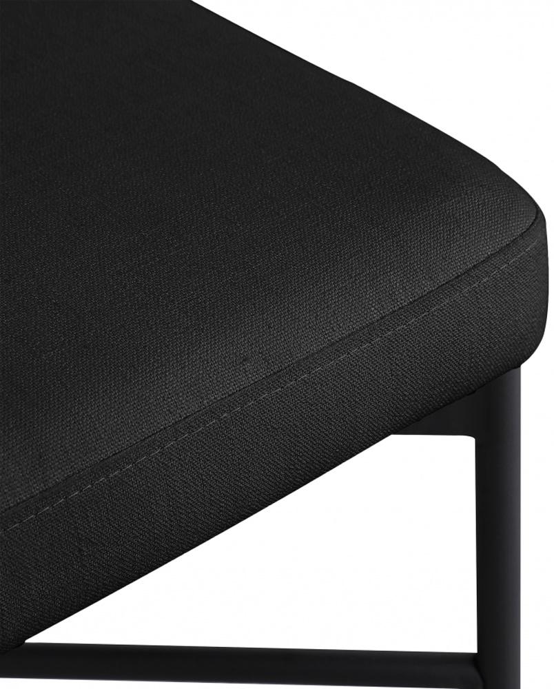 Meridian Furniture - Rivage Black Durable Linen Textured Fabric Stool (Set of 2) - 929Black-C veiw 6