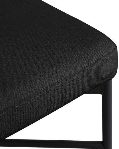 Meridian Furniture - Rivage Black Durable Linen Textured Fabric Stool (Set of 2) - 929Black-C veiw 6