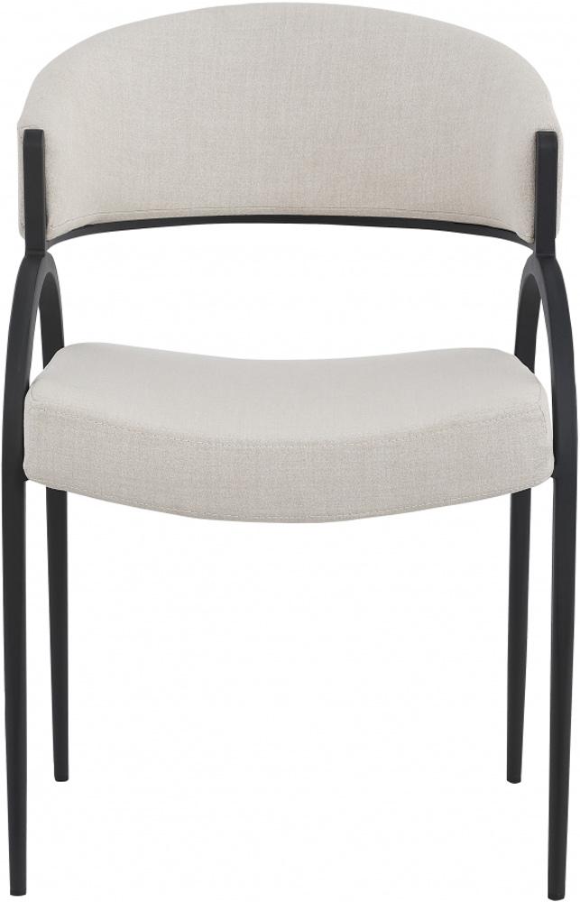 Meridian Furniture - Privet Beige Linen Textured Fabric Dining Chair (Set of 2) - 931Beige-C veiw 3