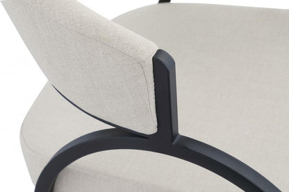 Meridian Furniture - Privet Beige Linen Textured Fabric Dining Chair (Set of 2) - 931Beige-C veiw 4