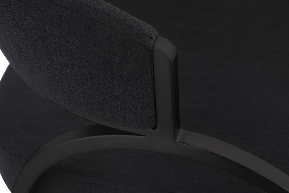Meridian Furniture - Privet Black Linen Textured Fabric Dining Chair (Set of 2) - 931Black-C veiw 4