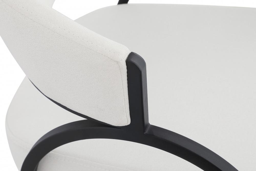 Meridian Furniture - Privet Cream Linen Textured Fabric Dining Chair (Set of 2) - 931Cream-C veiw 3