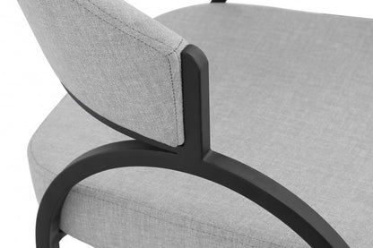 Meridian Furniture - Privet Grey Linen Textured Fabric Dining Chair (Set of 2) - 931Grey-C veiw 4