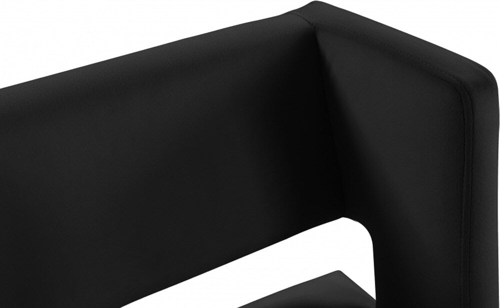 Meridian Furniture - Caleb Black Velvet Counter Stool (Set of 2) - 970Black-C veiw 5