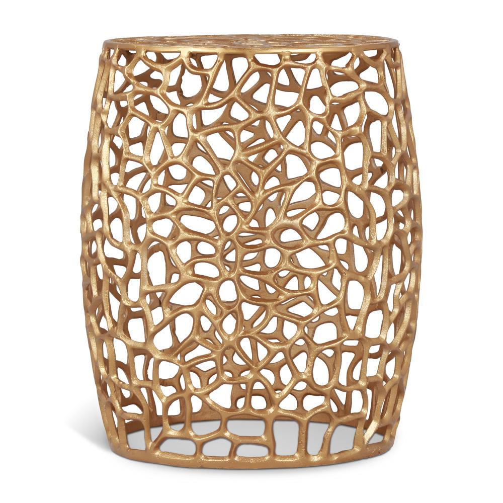 Meridian Furniture - Priya Gold End Table - 224Gold-E veiw 1
