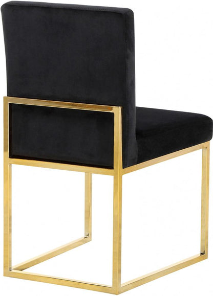 Meridian Furniture - Giselle Black Velvet Dining Chair (Set of 2) - 778Black-C veiw 2
