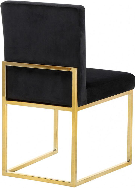 Meridian Furniture - Giselle Black Velvet Dining Chair (Set of 2) - 778Black-C veiw 2