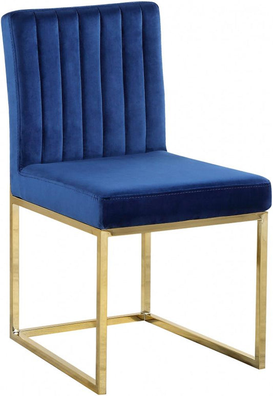 Meridian Furniture - Giselle Navy Velvet Dining Chair (Set of 2) - 778Navy-C veiw 1