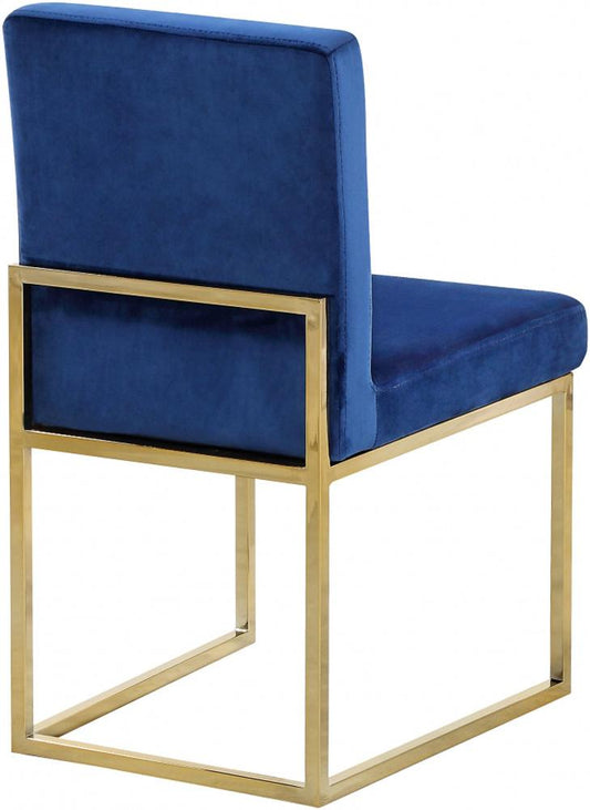 Meridian Furniture - Giselle Navy Velvet Dining Chair (Set of 2) - 778Navy-C veiw 2