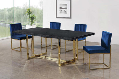 Meridian Furniture - Giselle Navy Velvet Dining Chair (Set of 2) - 778Navy-C veiw 5