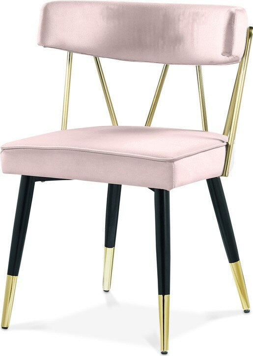 Meridian Furniture - Rheingold Pink Velvet Dining Chair (Set of 2) - 854Pink-C veiw 1