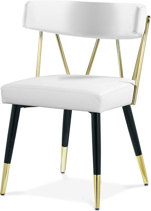 Meridian Furniture - Rheingold White Vegan Leather Dining Chair (Set of 2) - 854White-C veiw 1