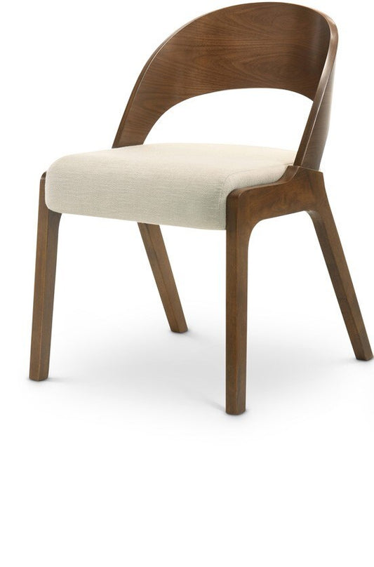 Meridian Furniture - Woodson Beige Linen Textured Fabric Dining Chair (Set of 2) - 868Beige-C veiw 1