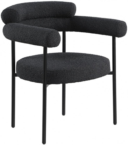 Meridian Furniture - Blake Black Boucle Fabric Dining Chair (Set of 2) - 879Black-C veiw 1