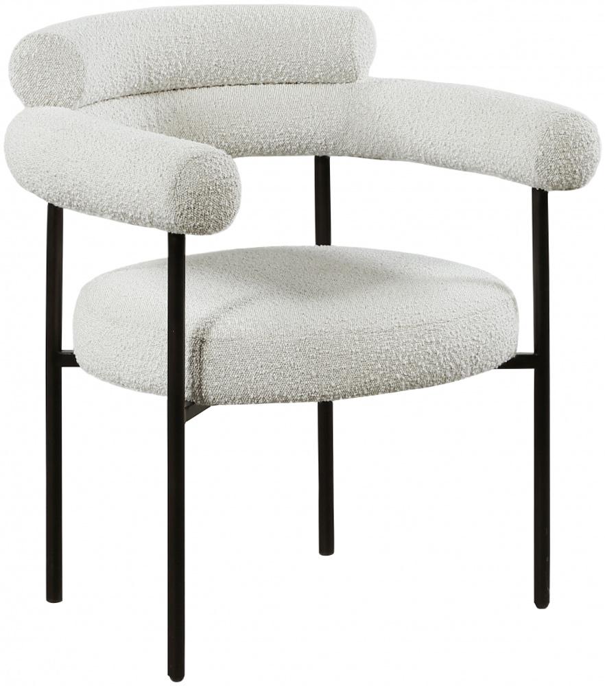 Meridian Furniture - Blake Cream Boucle Fabric Dining Chair (Set of 2) - 879Cream-C veiw 1