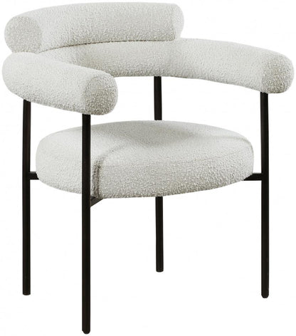 Meridian Furniture - Blake Cream Boucle Fabric Dining Chair (Set of 2) - 879Cream-C veiw 1
