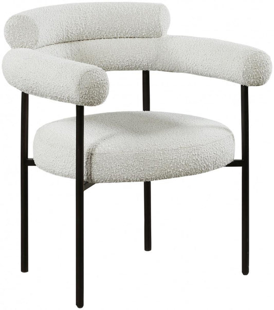 Meridian Furniture - Blake Cream Boucle Fabric Dining Chair (Set of 2) - 879Cream-C veiw 1
