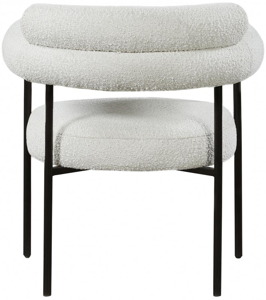 Meridian Furniture - Blake Cream Boucle Fabric Dining Chair (Set of 2) - 879Cream-C veiw 2