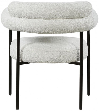 Meridian Furniture - Blake Cream Boucle Fabric Dining Chair (Set of 2) - 879Cream-C veiw 2