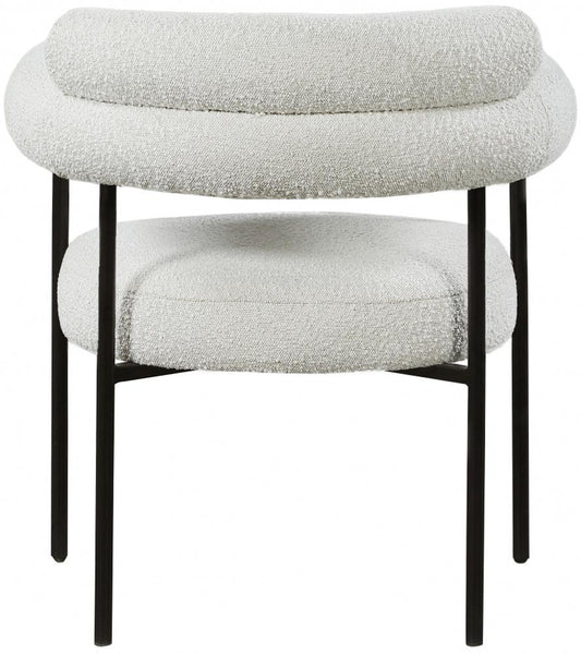 Meridian Furniture - Blake Cream Boucle Fabric Dining Chair (Set of 2) - 879Cream-C veiw 2