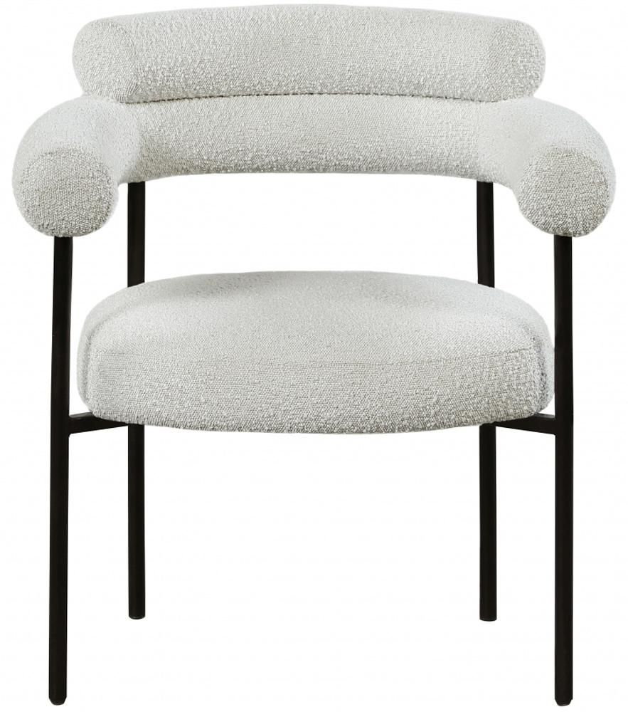 Meridian Furniture - Blake Cream Boucle Fabric Dining Chair (Set of 2) - 879Cream-C veiw 3