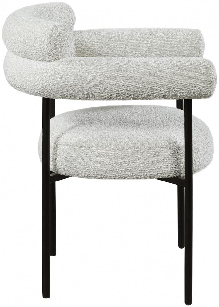 Meridian Furniture - Blake Cream Boucle Fabric Dining Chair (Set of 2) - 879Cream-C veiw 4