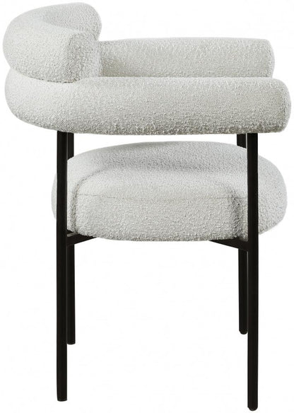 Meridian Furniture - Blake Cream Boucle Fabric Dining Chair (Set of 2) - 879Cream-C veiw 4