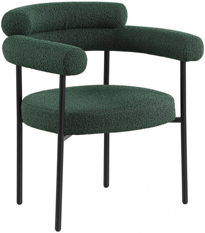 Meridian Furniture - Blake Green Boucle Fabric Dining Chair (Set of 2) - 879Green-C veiw 1